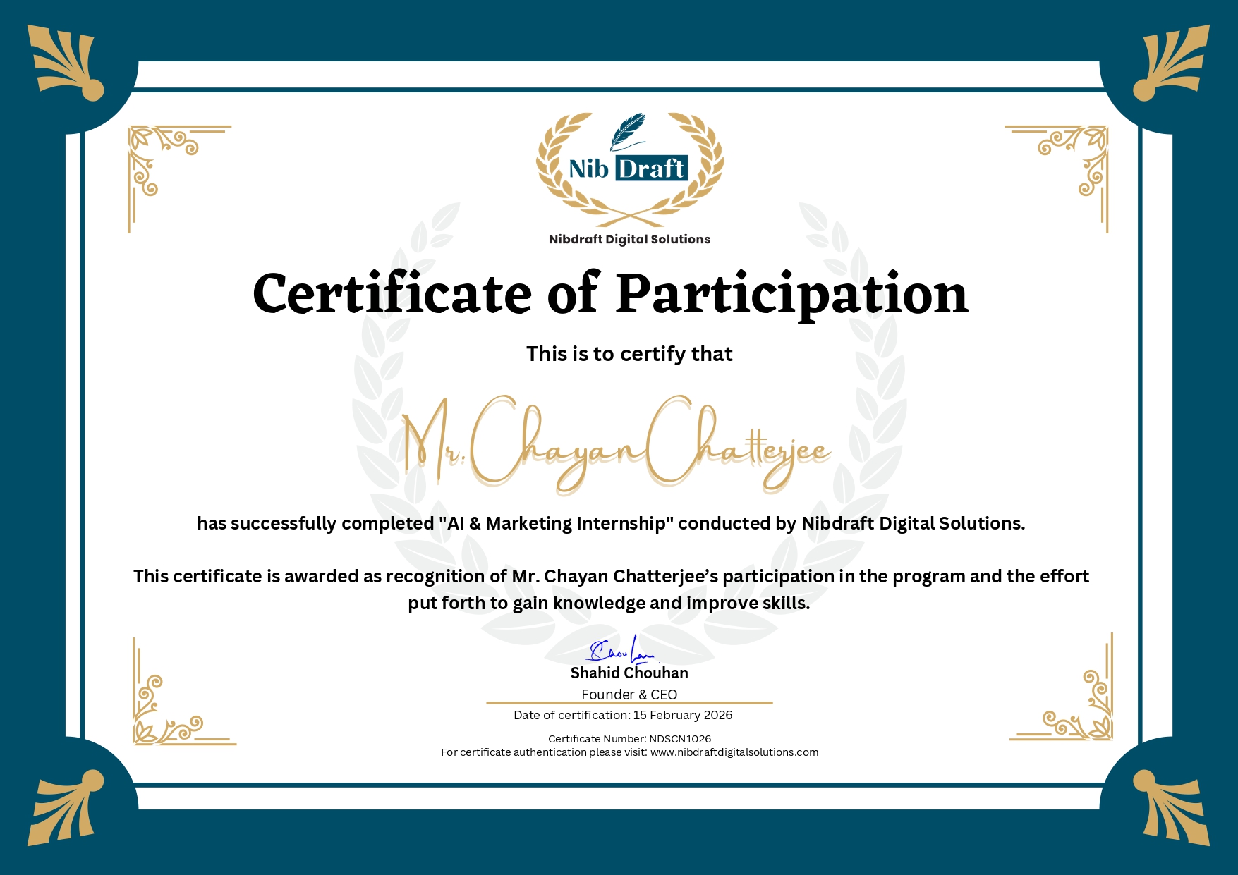 NDSCN1026: Mr. Chayan Chatterjee